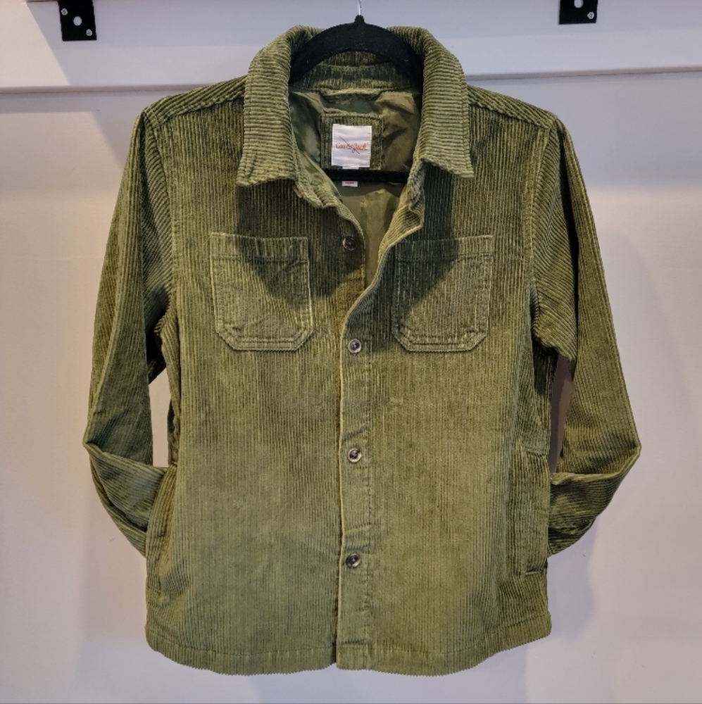 Cat & Jack Boys Long Sleeve Corduroy Jacket Olive Green